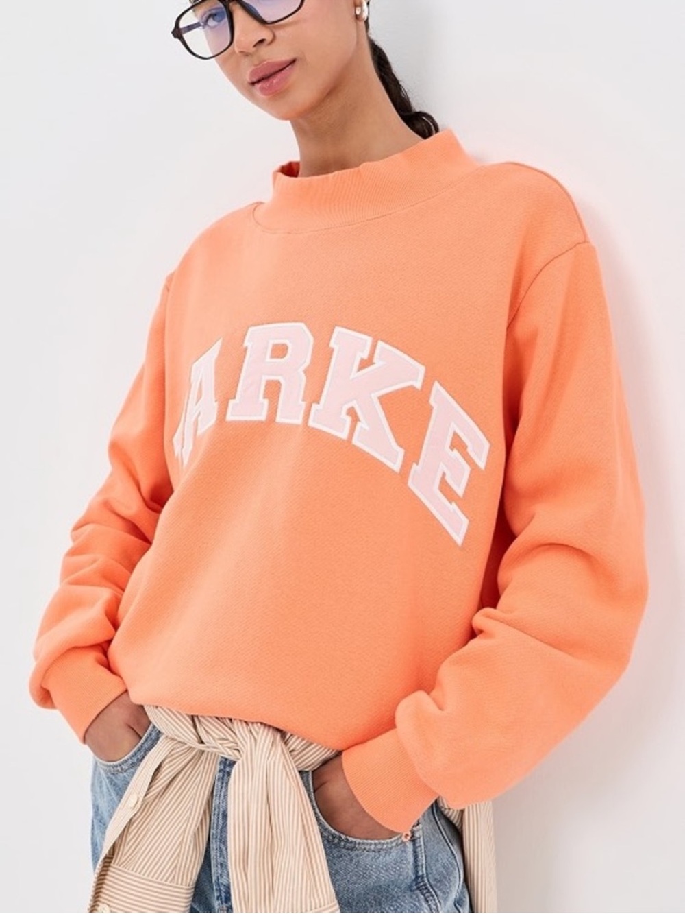 PARKE x Shop Bop Heritage Mockneck in Creamsicle/Rose SOLD OUT
